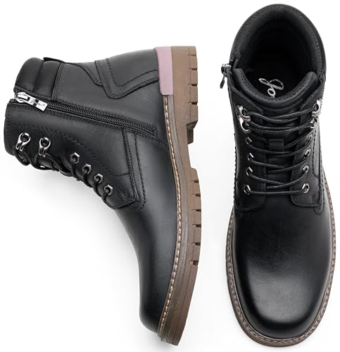 Jousen Men Boots Premium Leather Casual Motorcycle Boots for Men4