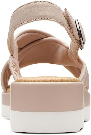 Clarks Clara Cove Wedge Sandal, Sand Synthetic, 11 Medium | Image 5