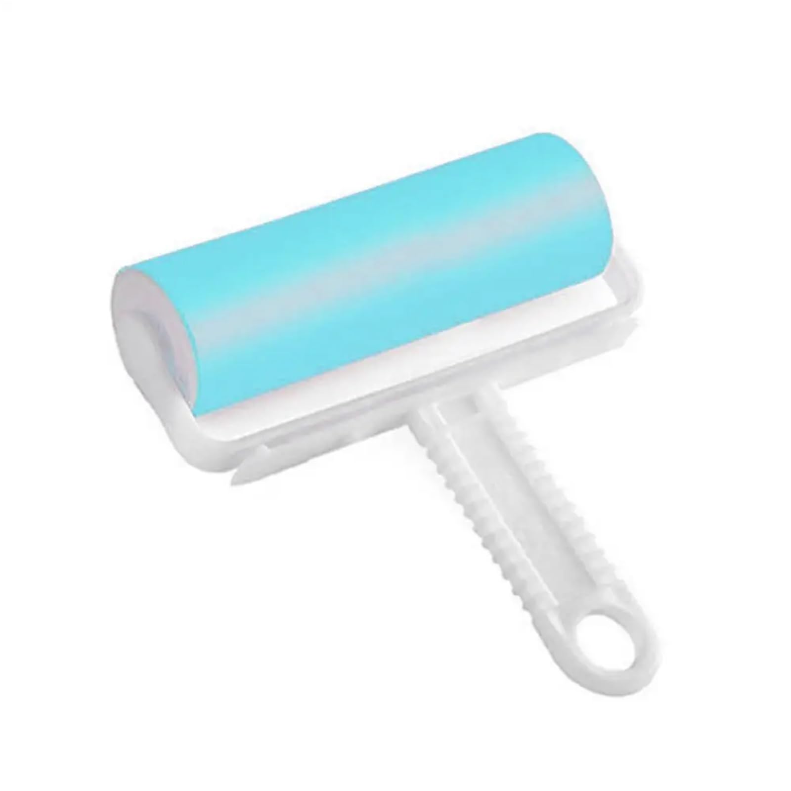 Lint Roller Reusable Lint Remover Washable Silicone Dust Wiper Cat Dog Comb Tools Shaving Pet Hair Cleaning Brush Sticky Roller(Blue)