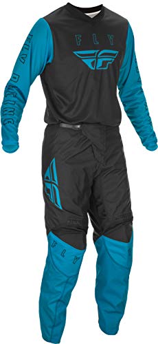 2021 Fly Racing F-16 YOUTH Blue/Black Motocross Gear Combination (Youth Small Jersey/Youth 20" Waist Pant)