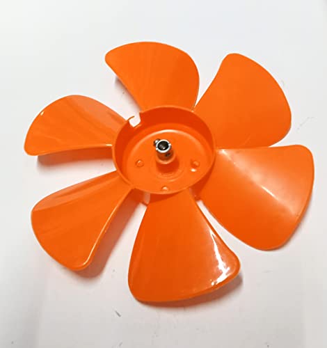 Image of Plastic 6 Leaves Fan Blade 9 Inch (Orange)