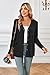 ULTRANICE Black Cardigan Sweaters Womens Fashion Trendy 2024 Lightweight Long Sleeve Knitted Casual Cardigans Tops Clothes Outfits with Pockets(Black,L)