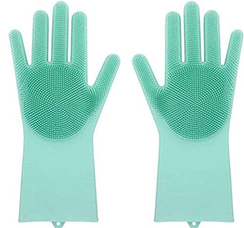DEBs CARE Silicone Cleaning Hand Gloves for Kitchen Dish washing and Pet Grooming, Washing Dish, Car, Bathroom (Multicolour) pack of 1 pair (B09C85SHL7) Amazon Price History, Amazon Price Tracker