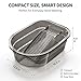 Small Washboard Basin for Hand Washing Clothes, Portable Laundry Tub with Built-in Scrubber, Space-Saving Wash Tub for Home, Travel & Camping (Gray, 16.5 in)