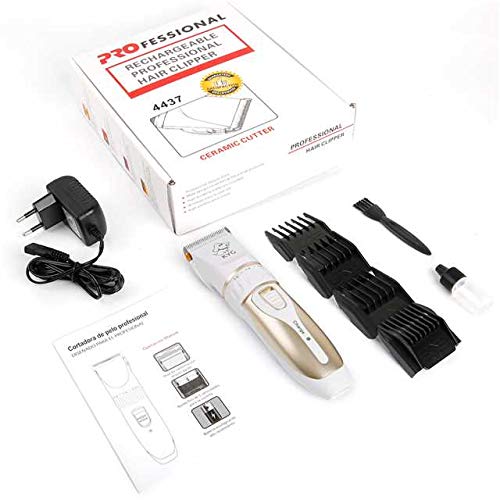 KYG Cortapelos Perros Profesional Bajo Ruido Carga Rápida con 5 Peines de Guía Máquina Cortar Pelo Perro Gato Cortador de Pelo Inalámbrico Recargable