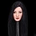 HiPlay 1/6 Scale Female Figure Head Sculpt, Asian Beauty Series, Charming Girl Doll Head for 12 Inch Action Figure TBLeague DH019 (B: Black Long Hair)