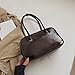 PU Leather Shoulder Bag Fashion Pillow Bag with Pendant for Women Girls(Coffee)
