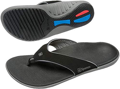 Spenco Polysorb Total Support Yumi Sandals, Black Pewter, Men s 13