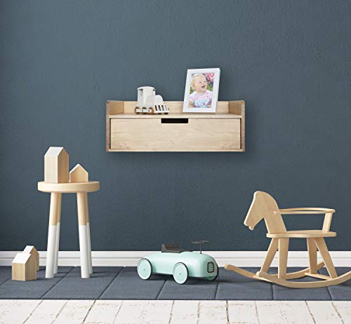 Kate and Laurel Kitt Modern Floating Wall Shelf, 18 x 6.5 x 12, Natural, Wood Shelf for Storage and Display by Kate and Laurel - Image 2
