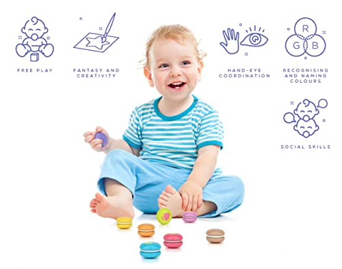 Merle Toys - Macarons: Montessori Spielzeug für Kinder ab 2 3 4 Jahren, Kinderküche Zubehör, ideales Holzspielzeug für… – Bild 4