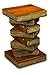 Beistelltisch Bücherstapel - Blumenhocker - 51 cm Beistelltisch in Form von Büchern - Hocker aus Akazie Massivholz (Kolonial)