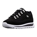 Lugz Men's Comms Fashion Sneaker, Black/White, 11 M
