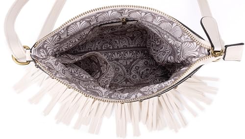 Image of B BRENTANO Vegan Fringed Crossbody Bag with Studs