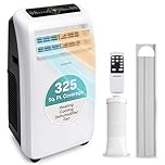 SereneLife 12,000 BTU Portable Air Conditioner– 4-in-1 AC Unit w/Cooling, Dehumidifier, Heater, & Fan– Includes Remote Control, Window Mount Kit, Quiet Operation, 24-Hour Timer