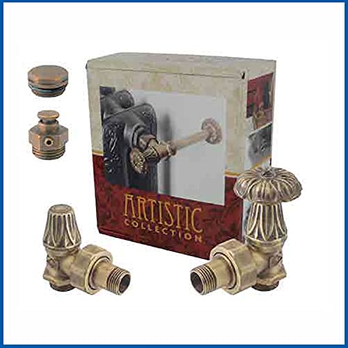 Set Artistic Guss Eckventil & Sperrventil für Kunststoff und Kupferrohr (Anthrazit) Cover