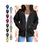 Zip Up Hoodies for Women Casual Long Sleeve Hoodie Jacket Sweatshirts Tops with Pockets (Style-C,S)