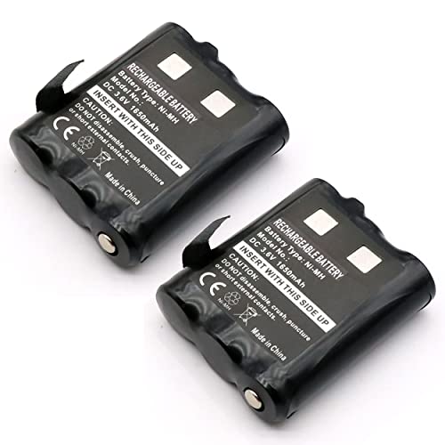 SHAWOROCE PMNN4477AR 1532 Lot de 2 batteries 1650 mAh 3,6 V pour talkie-walkie Motorola PMR446 Talkie Walkie Talkabout TLKR T92 H2O T82 Extreme T62 T605 H2O...