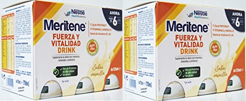 (CN195151) Celorriofarma Compatible con Meritene Fuerza y Vitalidad Drink 6x125 ml. - Sabor Vainilla - PACK 2UN.