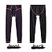 JINSHI Men's Thermal Underwear Bottoms Open Front Male Slim Fit Tights Long Johns Athletic Compression Base Layer Pants Black L