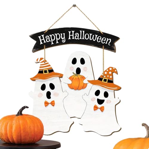 Adorable Halloween Ghost Door Sign for Indoor Outdoor Use Adorable Halloween Ghost Door Sign for Indoor Outdoor Use