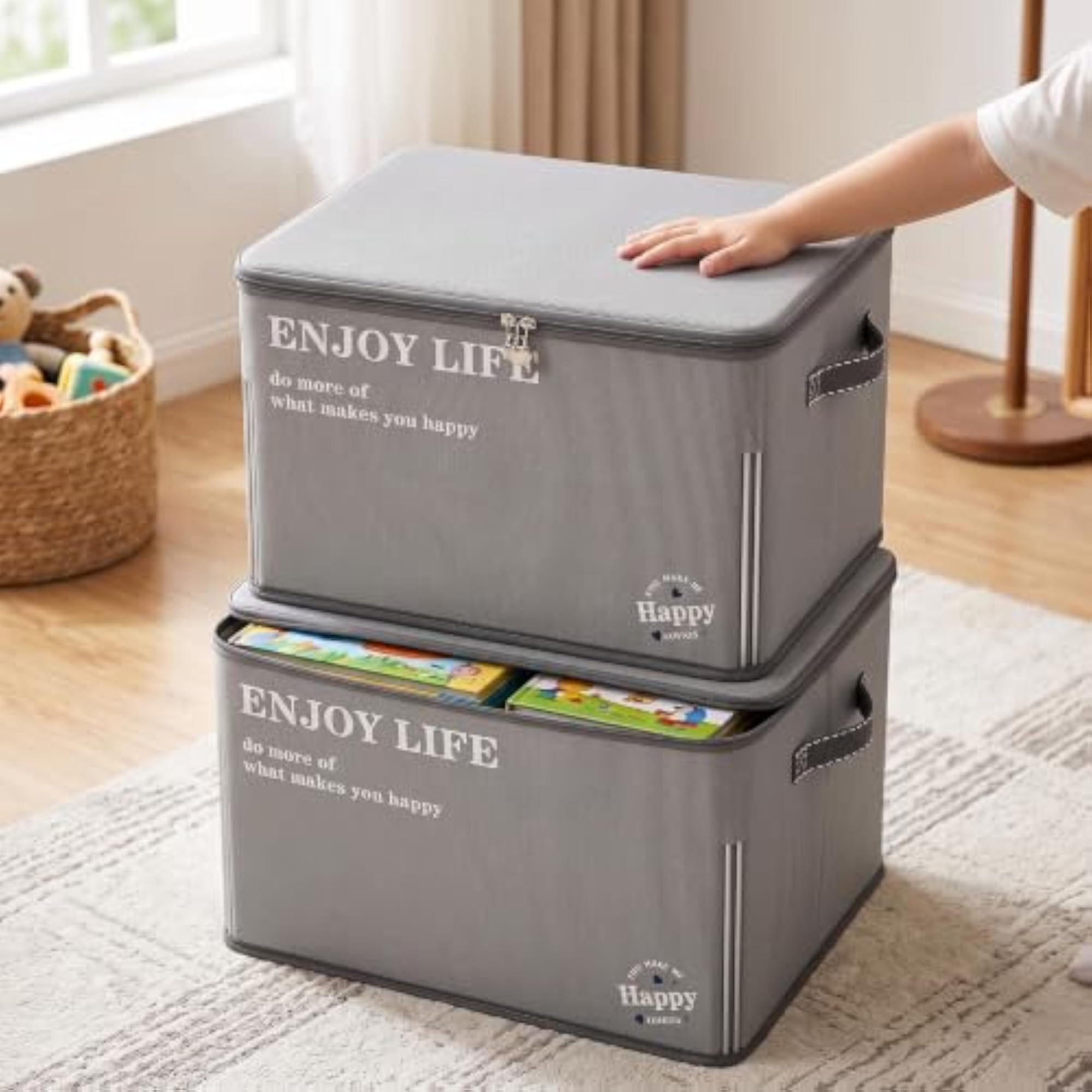 Foldable Storage Box with Password Lock
