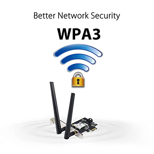 Adaptador Wi-Fi 6E Tri-Banda PCI Express ASUS PCE-AXE5400, Bluetooth 5.2, OFDMA y MU-MIMO miniatura 6