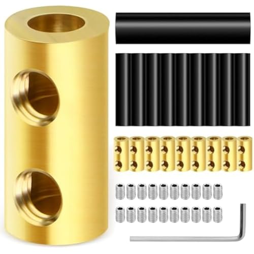 Aboiled 10 pezzi 8 AWG 60 A morsetto di collegamento per cablaggio rapido, connettori per cavi con di regolazione e tubo termoplastico