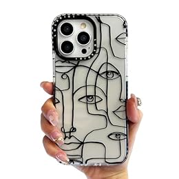 LOLAGIGI Case for iPhone 13 Pro Cute Artistic Face Lines Print