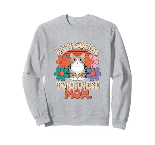 Diseño antisocial tonkinés mamá gato Sudadera