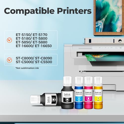 Botellas de tinta 542 ET-5850 de repuesto para impresoras ET-5150 ET-5170 ET-16600 2