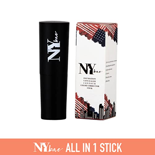 Image of NY Bae All In One Stick - Foundation Concealer Contour Color Corrector Stick | Flawless Texture, Natural Finish | For Fair Skin - Macchiato Date in Manhattan 12