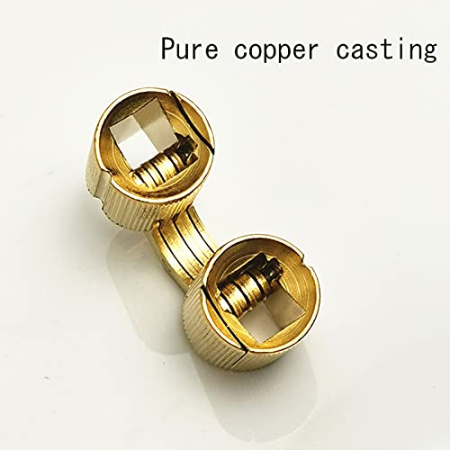 WTpin Pack of 4 Concealed Brass Hinges, Barrel Hinge Invisible, Cylindrical Brass Hinges - Image 4