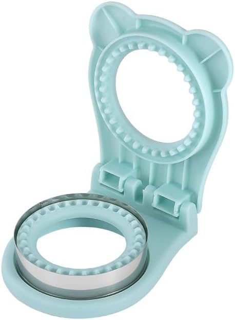 Sandwich Cutter and Sealer – Crustless Sandwich Maker & Cookie Cutters for Kids – Perfect for PB&J, Lunch Box, Bento Box, Bread, Pies, Pancakes (Light Blue)