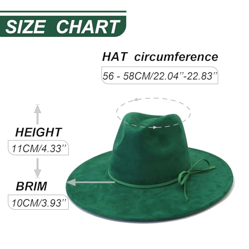 Image of Fedora Hats for Women Man with Big Wide Brim Classic Suede Panama Hat Western Outdoor hat