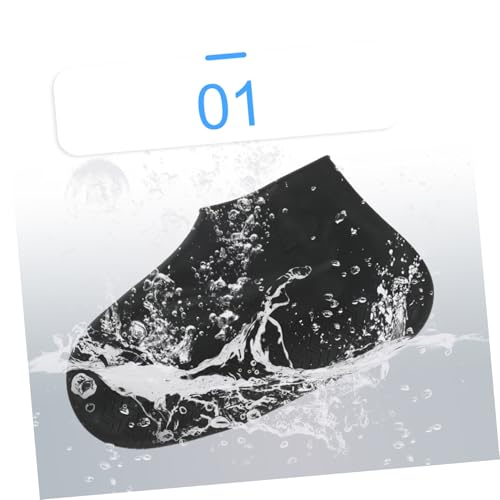 Cubrecalzados para hombre, protectores de calzado de silicona impermeables para lluvia, fáciles de poner y quitar, para aventuras al aire libre miniatura 2