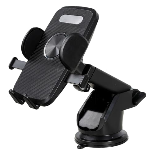 XUKEY Car Phone Holder, Adjustable Air Vent Car Phone Mount 360° Rotation for Dashboard/Windscreen, for iPhone 4.0''-6.4'' Carbon Fiber Black