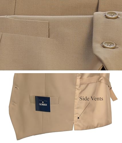 image for Gioberti Men's Formal Suit Vest Fit for Business or Casual Dress, Khak