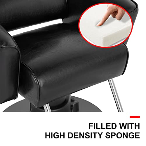 Artist Hand Electric Barber Chair, Electric Lift Chairs, Hydraulic Barber Chairs Heavy Duty, Pedal Lift Salon Furniture Spa Shampoo Equipment Hair Chair For Barber Shop, Beauty Salon (Black) #TOP3