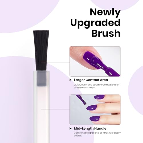 Image of Beetles Purple Gel Nail Polish 15ml HEMA-Free Dark Purple Soak Off UV | Full-size 15ml dark purple gel polish for salon-style DIY manicures; soak off and cure with a UV /LED lamp.