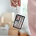 Back The Peach Ribbon Us Flag Endometrial Cancer Awareness Rectangular Acrylic Keychain 2 X 3 Inch Fashionable Stainless Steel Key Ring0