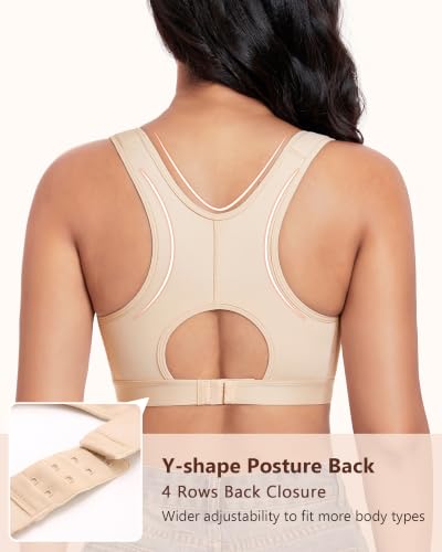 Image of Lemorosy Women's Front Closure Posture Support Wireless Bra