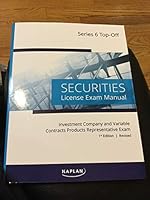 Kaplan Series 6 License Exam Manual, 1st Edition (Revised, Paperback): Comprehensive Securities Licensing Exam Manual – Updated Securities Representative Book 1475487827 Book Cover