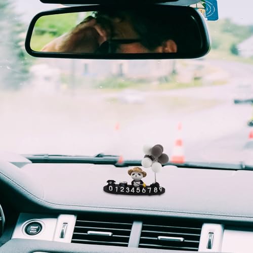 Placa de matrícula de panda para interior de coche en plástico resistente 5