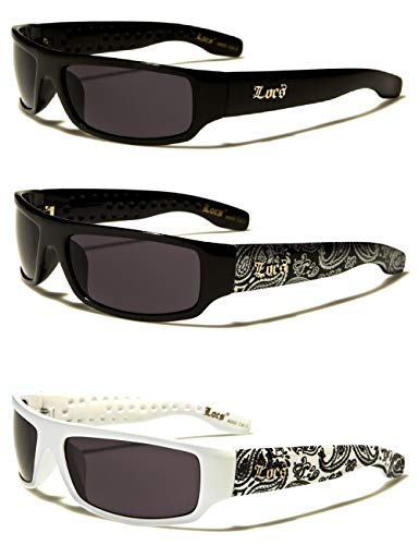 Locs Hardcore Bandanna (3 Pack 1 BK 1 White 1 Sil)