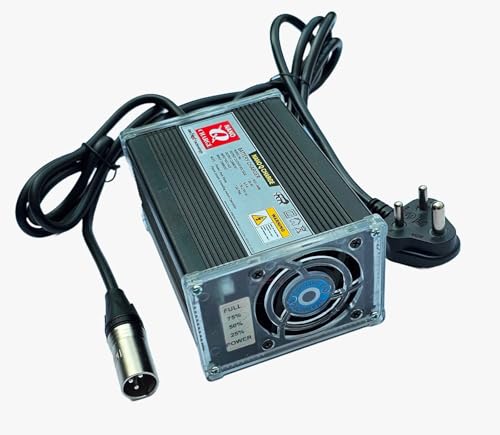 24V 5A Lithium Battery Charger Compatible with Jazzy, Pride and Similar Electric Wheelchairs | XLR Connector| Cut-Off Voltage 29.4V.| LED Percentage I