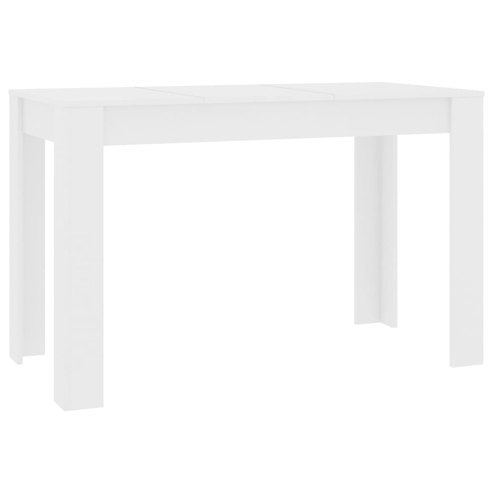 Mesa de comedor blanca de 120 x 60 x 76 cm, madera de ingeniería, mesa de comedor, mesa de cocina, mesa de comedor para 4 personas, escritorio de sala de estar, comedor, cocina