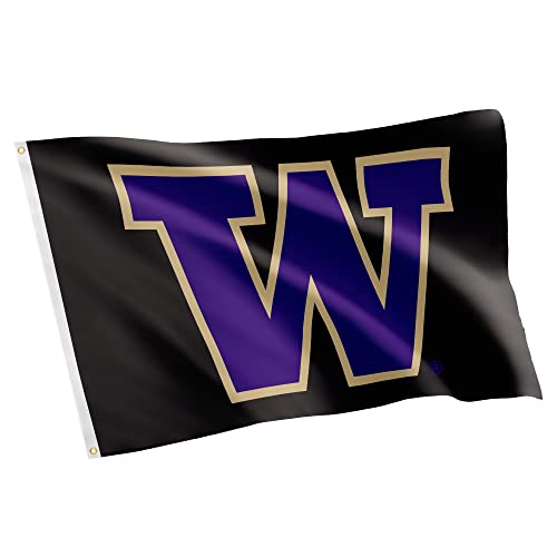 Desert Cactus University of Washington Flag U of W UW Huskies Husky Banners 100% Polyester Indoor Outdoor 3x5 feet Flags (Design J)