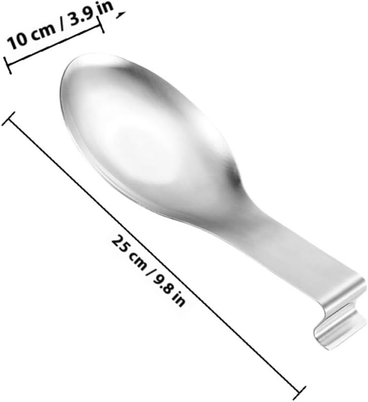 6pcs Stainless Steel Spoon Rest Set Sturdy Scoop Holder for Kitchen Counter and Stove Top Cooking Utensils Holder Practical Daily Use
