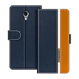 UOGNADGD Lederhülle Kompatibel mit Lenovo Vibe P2 Klappbares Portemonnaie-Hülle mit Magnetverschluss Ständer & Kartenfächern stoßfestem Schutz (Blau)