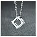 Xusamss Fashion Titanium Steel Hollow Cubic Pendant Necklace,22